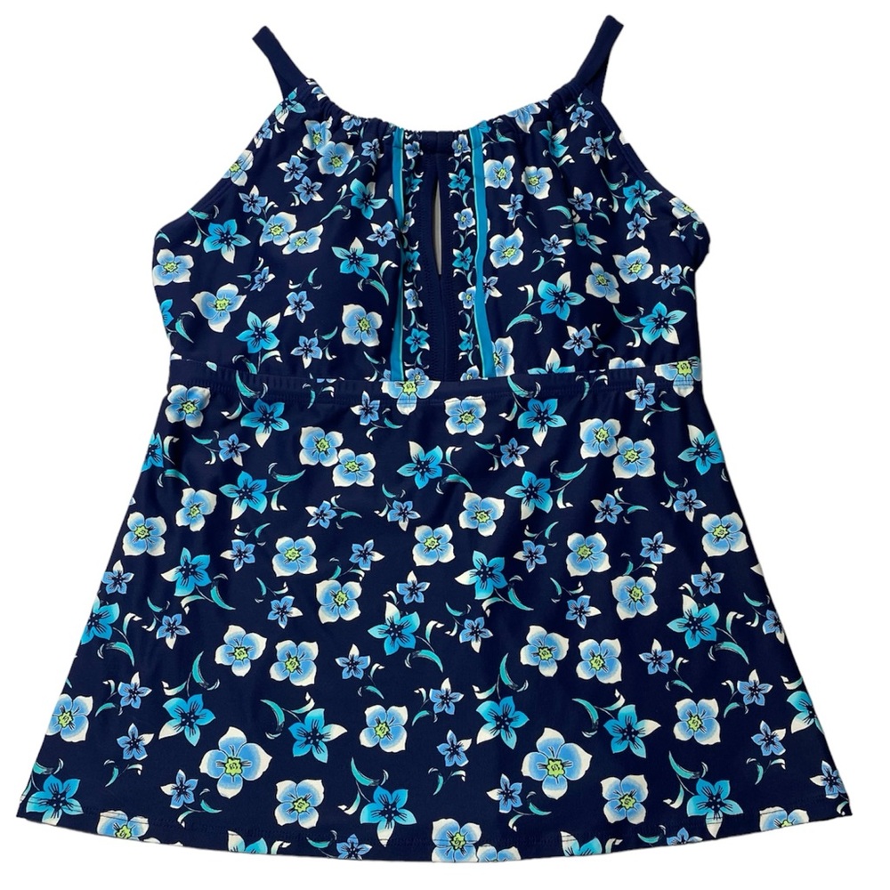 BEACH HOUSE | Blair Tankini Swim Top Spliced High Neck Floral Print 50+ UPF - Picture 6 of 14
